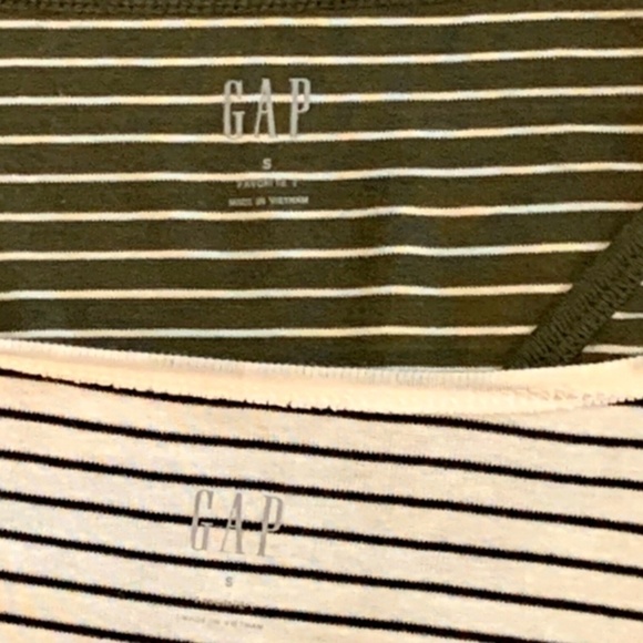 Bundle of 2 GAP Women's Tops Striped Long Sleeve Favorite T-Shirt S Green #231C - Picture 6 of 7